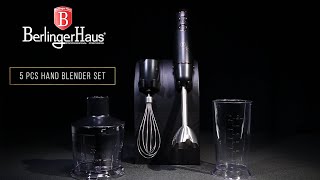 Berlinger Haus Black Rose Collection 5 Pcs Hand Blender Set Presentation BH9049 [upl. by Eduj]