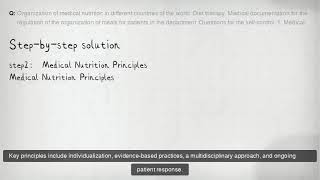 Organization of medical nutrition in different countries of the world Diet therapy Medical [upl. by Birmingham]