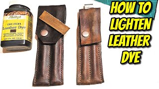 How to Lighten Leather Dye  Fiebings Dark Brown Dye [upl. by Alyar]