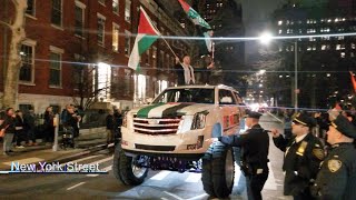 NYC ProPalestine Protesters Disrupt Christmas Caroling NYC December 24 2023 [upl. by Anoo663]