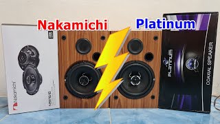 Car Audio  รีวิวลำโพง Speaker comparison Nakamichi NSE1618 vs Platinum PTS6515C [upl. by Llerdnek]