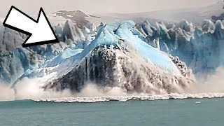 HUGE GLACIER WAVES  caught on video [upl. by Gregoor]