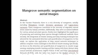 Mangrove semantic segmentation on aerial images [upl. by Akinaj]