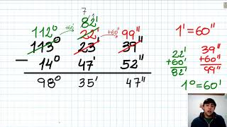 Resta en el sistema sexagesimal [upl. by Llerat]