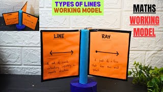 Types of line TLM  Maths working model  Maths project  Maths TLM  Math project ideas for school [upl. by Ellened]