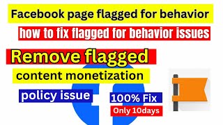 How To Solve Facebook Page FLAGGED BEHAVIOR 2024  How To Fix Facebook Page Flagged For Behavior [upl. by Blayne417]