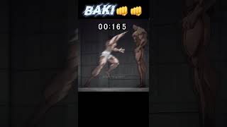 knocked out in one second👀😲Baki Hanma anime animemoments baki [upl. by Ahsikyw]