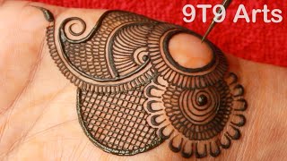 Very beautiful stylish front hand mehndi design  easy mehndi design  mehndi ka design  mehndi [upl. by Granthem]