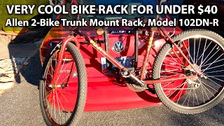 Bike Rack Review  Allen Sports Deluxe 2Bike Trunk Mount Rack Model 102DNR [upl. by Floss]