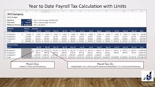 Excel Model for Budgeting Payroll Tax Expense with FICA Limits [upl. by Ahidam978]