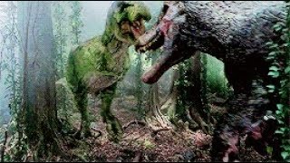 Extended T rex vs Spinosaurus Fight Scene w OST [upl. by Loesceke]