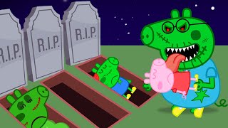 Zombie Apocalypse Run fast Zombie Attack  Please Save Peppa  Peppa Pig Funny Animation [upl. by Nicol662]