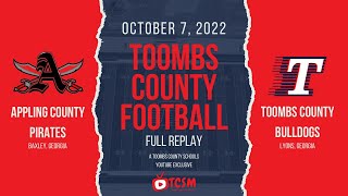 Toombs County Football Toombs County vs Appling County October 7 2022 [upl. by Bishop]