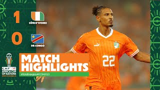 HIGHLIGHTS  Côte dIvoire 🆚 DR Congo  TotalEnergiesAFCON2023  Semi Finals [upl. by Sokem265]