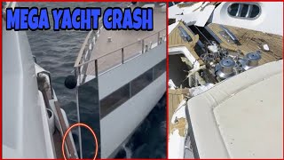 LUXURY COLLISION Steve Jobs’ former yacht crashes into Lady Moura off Naples coast [upl. by Yenreit691]