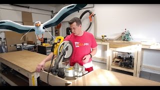 New Shop Build Part 8  2 Miter Saw Stations in 1 [upl. by Larue845]