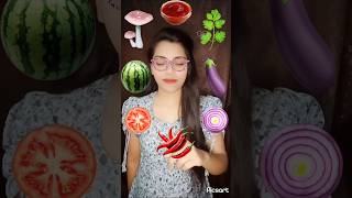 Veg emoji eating challenge 🍆🍆emojieatingchallenge ytshorts [upl. by Anya504]