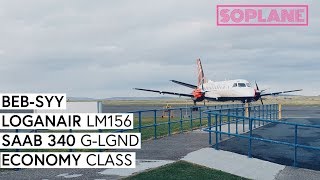 LOGANAIR  Benbecula  Stornoway  Saab 340  Trip Report  Full Flight [upl. by Vocaay]