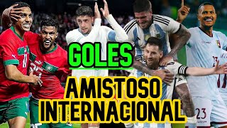 AMISTOSOS INTERNACIONALES Resumen y Goles [upl. by Ardnoyek]