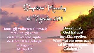 Dagteksten amp Gebed Maandag 04 November 2024 [upl. by Idnic404]