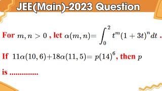 JEEM2023 Question Definite Integration Solution by Er Pradeep Sinha BTech  IITBHU [upl. by Crystie]