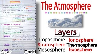 Atmosphere amp its Layers  World Geography  Lec 42  Handwritten Notes  An Aspirant [upl. by Herold244]