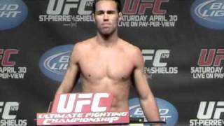 UFC 129 StPierre vs Shields WeighIn Highlights  MMA Weekly News [upl. by Akinot489]