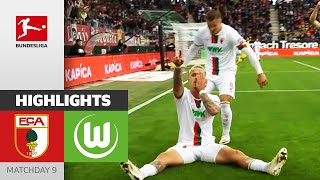 FC Augsburg  VfL Wolfsburg 32  Highlights  Matchday 9 – Bundesliga 202324 [upl. by Darryl]