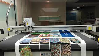 Cutting PP Stickers with JWEI CB03 Series Digital Cutter [upl. by Ligriv]