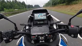 Honda CRF1100 Africa Twin 2022 Top Speed GPS Autobahn [upl. by Uhej]