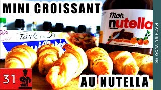 comment faire des mini croissant aux nutella facile rapide [upl. by Johnstone979]