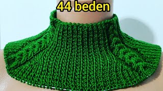 yakadan 42 44 beden örgü kazak modeli yapılışıyakadan kazak modelleriknitting 1 [upl. by Couhp359]