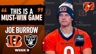 Joe Burrow on “MUSTWIN” Bengals vs Raiders Game Urgency to Get FIRST Home Victory [upl. by Anitsyrhc]