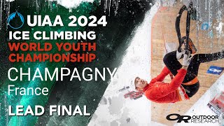 UIAA 2024 Ice Climbing World Youth Championships  Champagny LEAD FINALS [upl. by Noxin737]