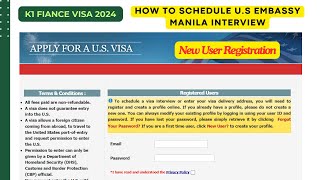 K1 VISA How to Schedule US Embassy Manila Interview  Step by Step Guide 2024 filamcouple [upl. by Keily]