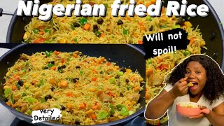 How to make Nigerian Fried Rice  step by step  for beginners  Best Fried rice [upl. by Annocahs]