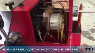 Coning and Threading of High Pressure Tube Cone and Thread Tubing by TTI Oil in Houston [upl. by Nocam]