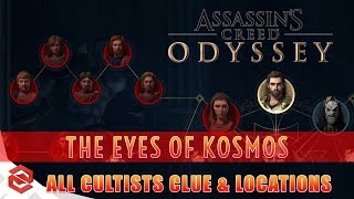 Assassins Creed Odyssey  Eyes of Kosmos All Cultist Locations  One Head Down Trophy [upl. by Aisset]