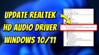 🔄 How to Update Realtek HD Audio Driver on Windows 11 🎧 [upl. by Lusty]