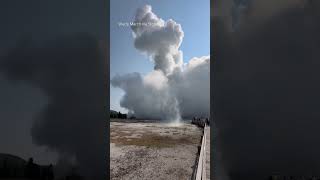 Tourists run for safety after surprise eruption in Yellowstone [upl. by Kepner]