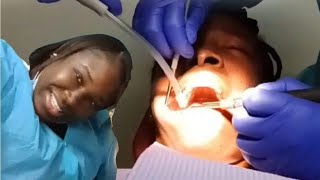 WORK VLOG DENTAL HYGIENIST STUDENT [upl. by Llevaj]