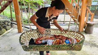 How to weave a bamboo hammock for children  Live with nature l Lý Thị An [upl. by Tonya644]