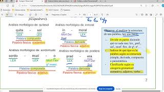 Repaso y ejercicios de análisis de palabras Lengua II ESO Adultos 2024 [upl. by Tanitansy]