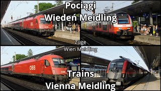 Pociągi w Wiedniu Meidling  Trains in Vienna Meidling  Züge in Wien Meidling [upl. by Zahc925]