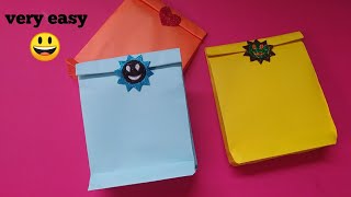 Very Easy Paper Bag  How To Make Paper Bag  Origami Gift Bags  Origami paper gift bag tutorial [upl. by Derayne]