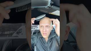 BRUSHING 🪥 my BALDNESS 👨🏽‍🦲 comedy funny lol [upl. by Merriam]