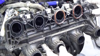 Glow plug replacement Part 2 of 5  Inlet manifold removal  Land Rover Freelander 2  LR2 [upl. by Levona]