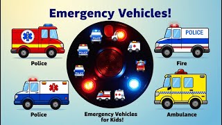 Emergency Vehicles Name  Police Car Fire Truck Ambulance [upl. by Rennane]