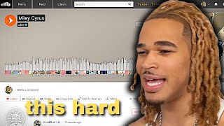 Plaqueboymax reacts to Che  Miley Cyrus [upl. by Erialc]