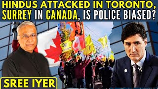 Hindus assaulted in Canada some by Police • Arson on a theater in Toronto caught on CCTV [upl. by Murtagh]